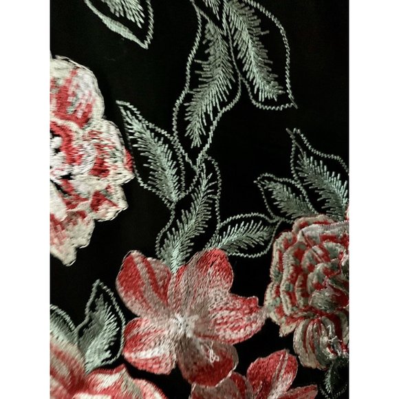 Sam Edelman Vintage Black Multi Floral Embroidered Strapless Dress Size 4 NWT - Picture 5 of 5